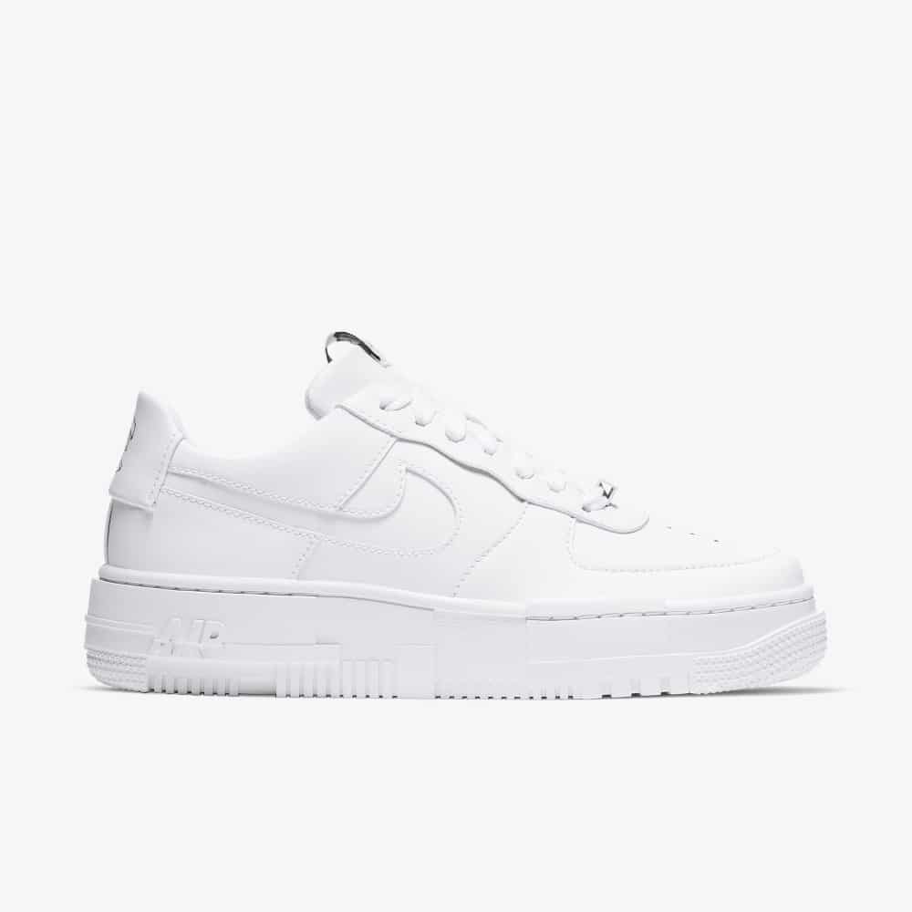 nike pixel triple white
